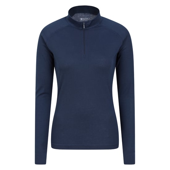 Mountain Warehouse Damen/Damen Talus Zip Neck Langarm-Thermal-Top (Navy) - Image 1