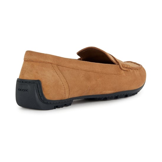 Geox D Kosmopolis Wildleder Damen Kamel Mokassins Schuhe - Image 2