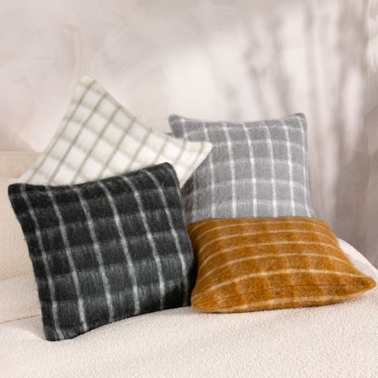 Yard Yarrow Karo-Imitat Mohair Kissenbezug - Image 4