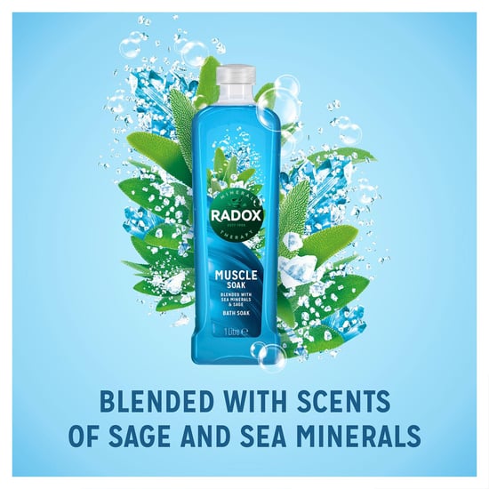Radox Mineral Therapy Bath Soak Muscle Soak with Sea Minerals & Sage Scent, 6x1L
