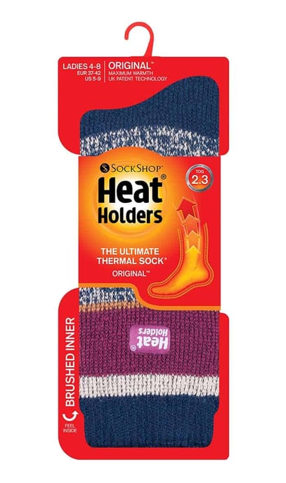 Heat Holders - Gemusterte warme Damen-Winter-Thermosocken 4-8 UK - Image 2