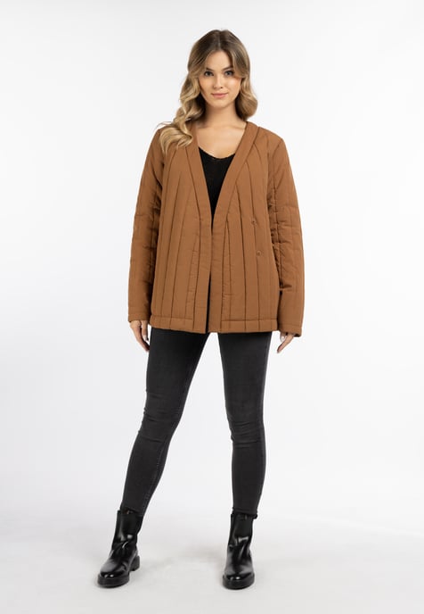 Dreimaster Baumwolljacke mit leichter Wattierung Damen Kamel - Image 1