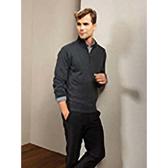 Premier Herren 1/4 Zip Strick Sweater (Anthrazit) - Image 2