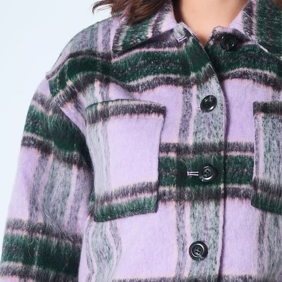 Übergroße Schottenkaro-Jacke - Image 4