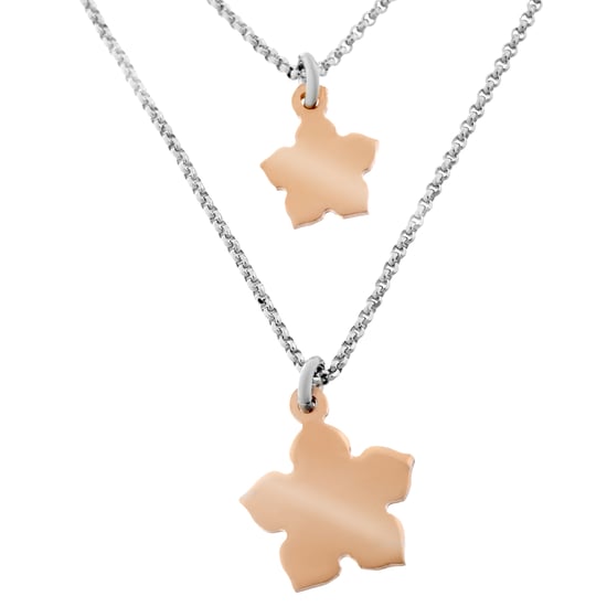 Orphelia 'Dilara' Women's 925 Sterling Silver Necklace - Silver/Rose ZK-7184
