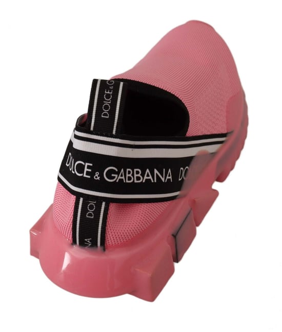 Dolce & Gabbana Damen Pink Slip-On Freizeit Low-Top Sorrento Sneakers Schuhe - Image 5