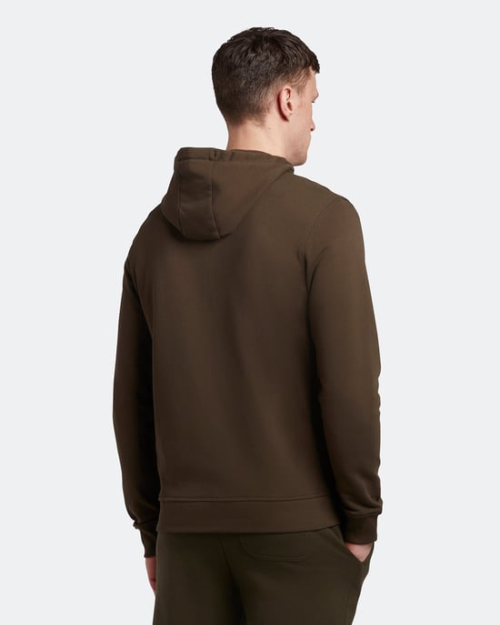 Lyle & Scott Kapuzenpullover mit Reißverschluss in Olive - Image 3