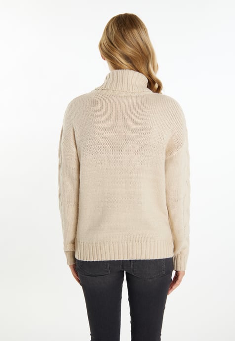 Mymo Strickpullover Damen Creme - Image 4