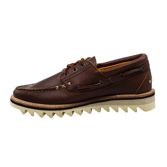 Timberland Selbyville 3 Eye Brown Leather Lace Up Mens Boat Shoes A1JEL