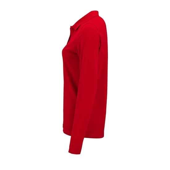 SOLS Womens/Ladies Perfect Langarm-Pique-Poloshirt (Rot) - Image 4