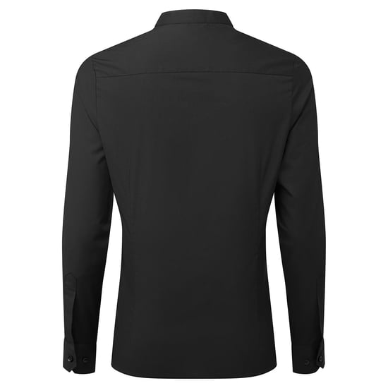 Premier - Formelles Hemd Opa-Kragen für Damen (Schwarz) - Image 2