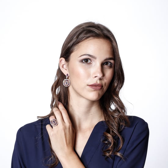 Orphelia 'Enya ' Women's 925 Sterling Silver Set: Earrings + Ring - Rose SET-7428/RG