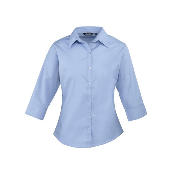 Premier - Hemd für Damen 3/4 Ärmel (Mittelblau) - Image 1
