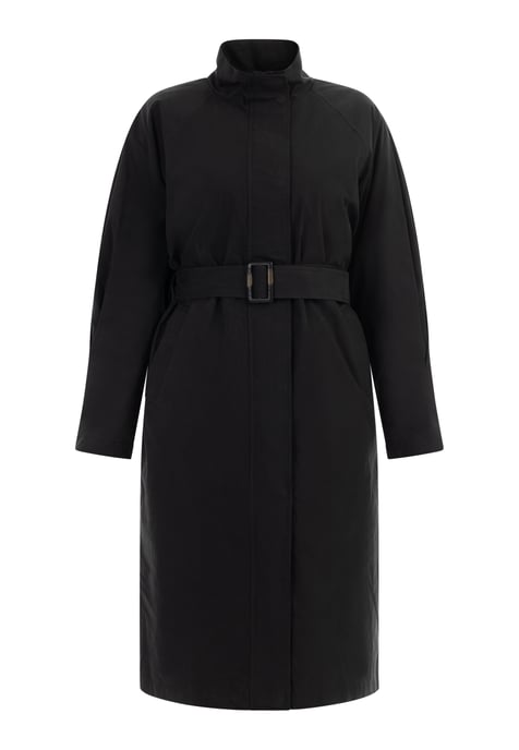 Dreimaster leichter baumwollmantel Damen schwarz - Image 1