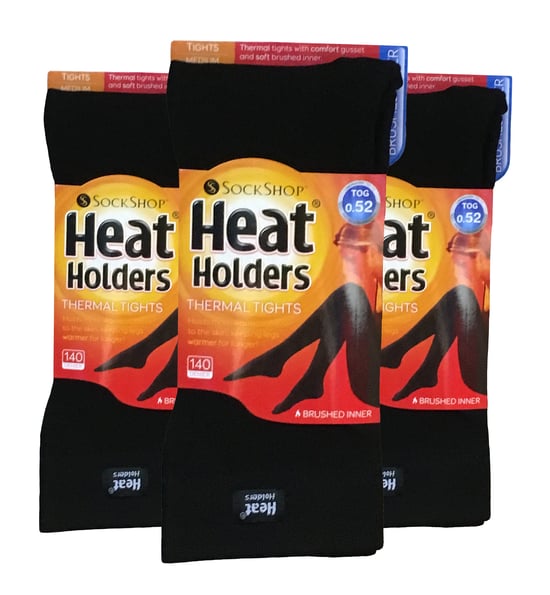 Heat Holders - 3er-Pack Ladies Black Thermal Tights | Blickdichte Fleece gefütterte Strumpfhose für den Winter - Schwarz - Image 2