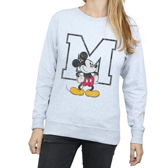Disney Damen/Damen Classic M Mickey Mouse-Sweatshirt (Heather Grey) - Image 3