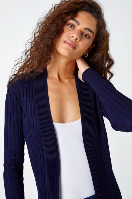 Ribbed Edge To Edge Cardigan