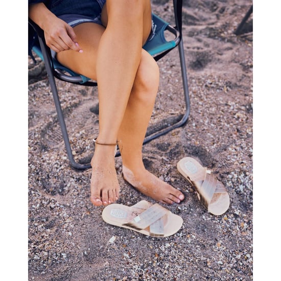 HEYDUDE Christi Slide Distressed Polyurethan Damen Metallic Sandalen - Image 5