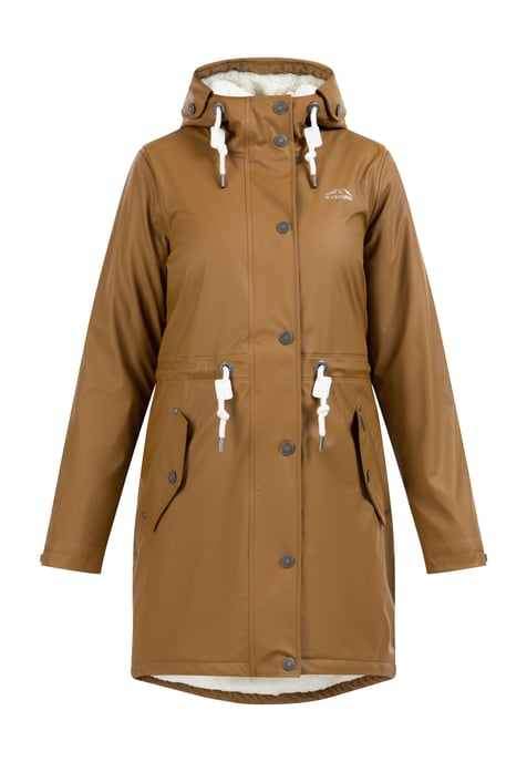ICEBOUND Regenmantel mit Teddyfutter Damen Dunkelsand - Image 1