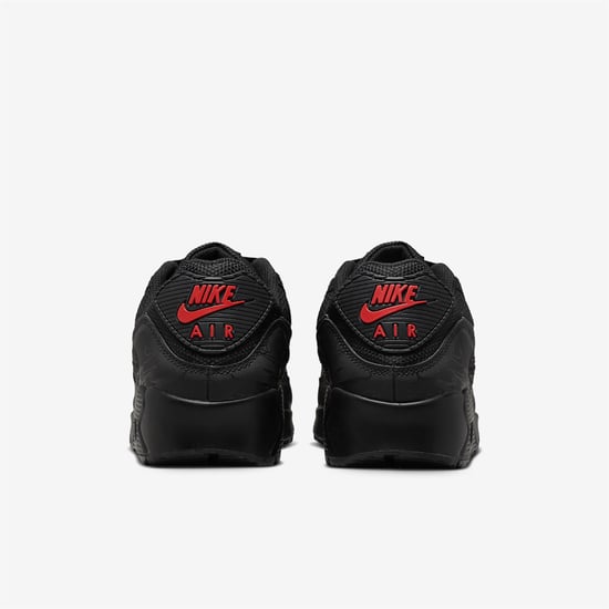 Nike Air Max 90 Herren Turnschuhe in Schwarz/Schwarz/Hellkarminrot - Image 4