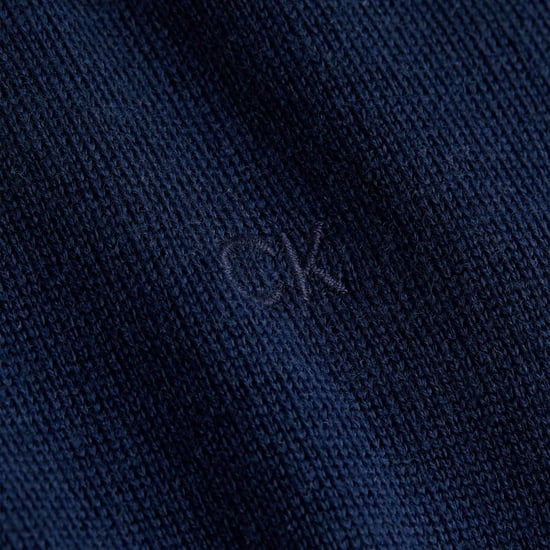 Herren Calvin Klein Merinowolle Pullover in Marineblau - Image 5