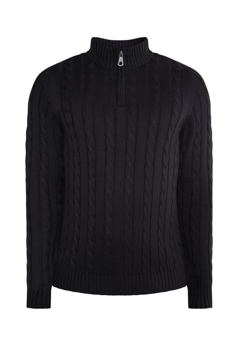 Dreimaster Strickpullover Herren schwarz - Image 1