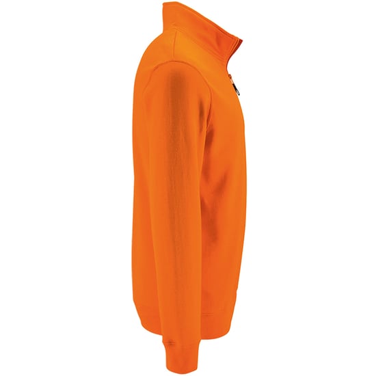 SOLS Herren Stan Kontrast Zip Neck Sweatshirt (Orange) - Image 3