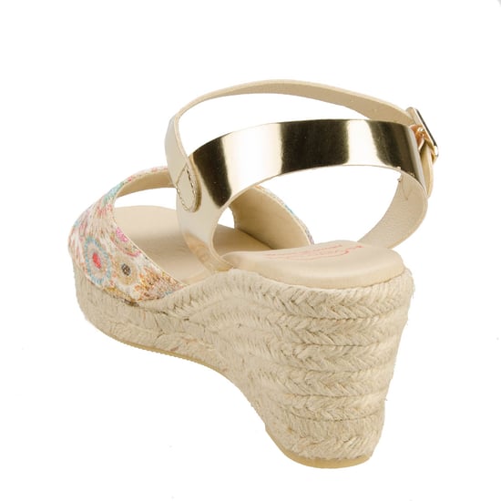 Sparto wedge sandal Leindia in Beige