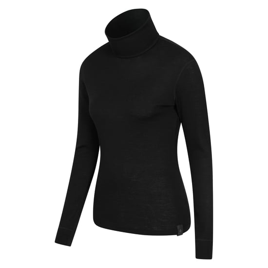 Mountain Warehouse Damen/Damen Merinowolle Rollkragen-Basisschicht Top (Schwarz) - Image 3