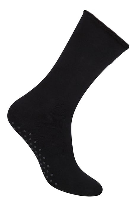 Herren-Slipper-Socken aus Baumwolle | Steven | Casual Plain Socks with Grippers - Schwarz - Image 1