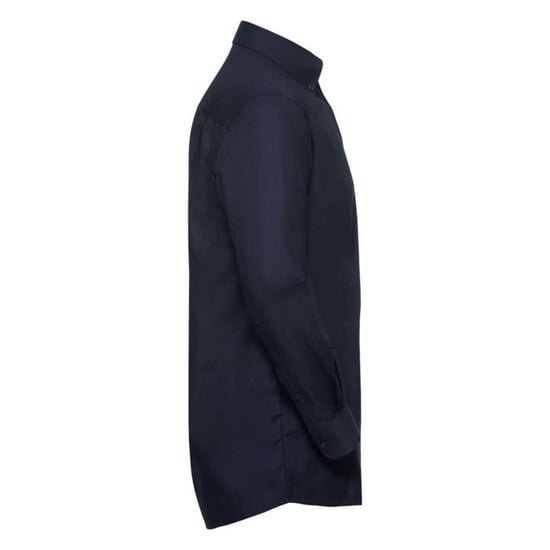 Russell Collection Herren-Langarmhemd aus pflegeleichtem Oxford (Bright Navy) - Image 6