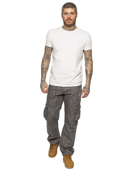 Enzo | Herren Combat Denim Jeans - Grau - Image 5