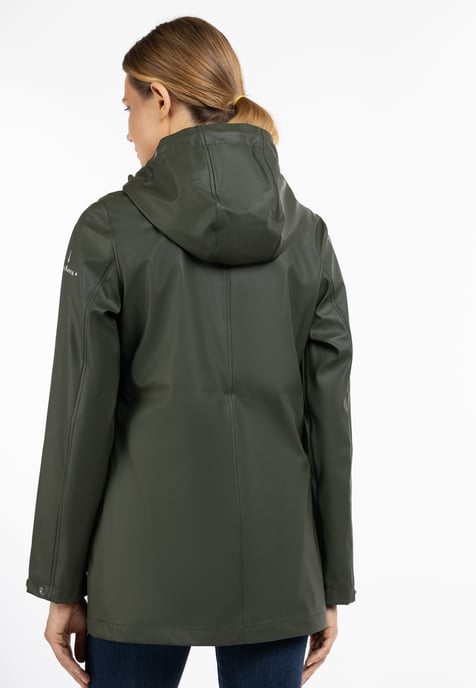 Dreimaster Regenjacke Damen Dunkeloliv - Image 4