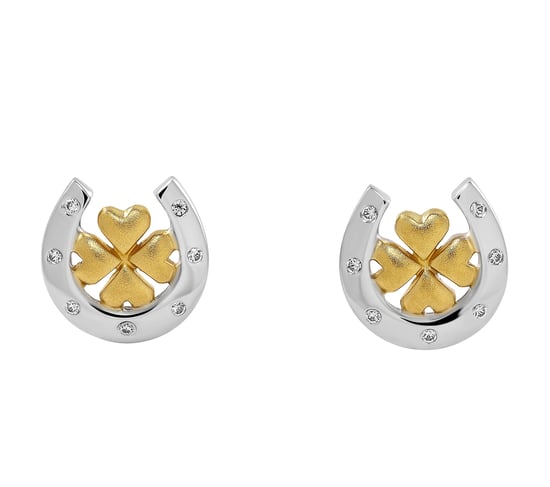 Orphelia 'Signature' Damen Ohrstecker aus 925er Sterling Silber - Silber/Gold ZO-7517 - Image 3