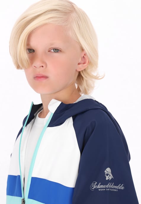 Schmuddelwedda Anorak Jungen (Kids) Türkis Colorblock - Image 5