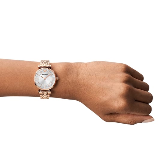Montre Emporio Armani Gianni T-bar Pour Femmes Ip-rosé AR11446 - Image 3