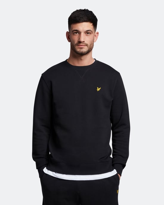 Lyle & Scott Sweatshirt mit Rundhalsausschnitt in Schwarz - Image 1