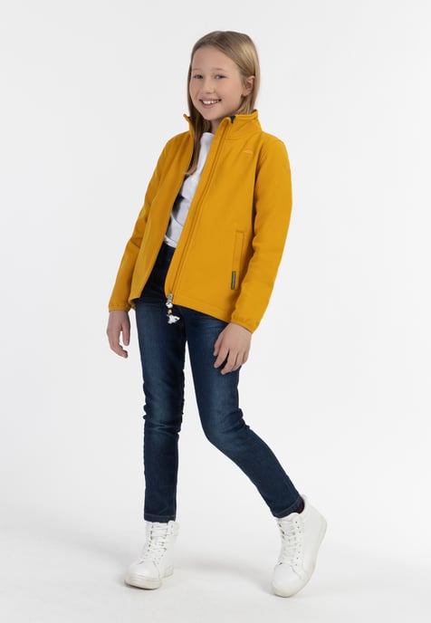 Schmuddelwedda Softshelljacke - recyceltes Material Mädchen senf - Image 2