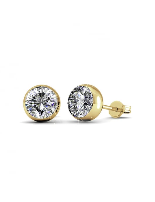 Mond-Ohrringe - Gold und Kristall - Image 1