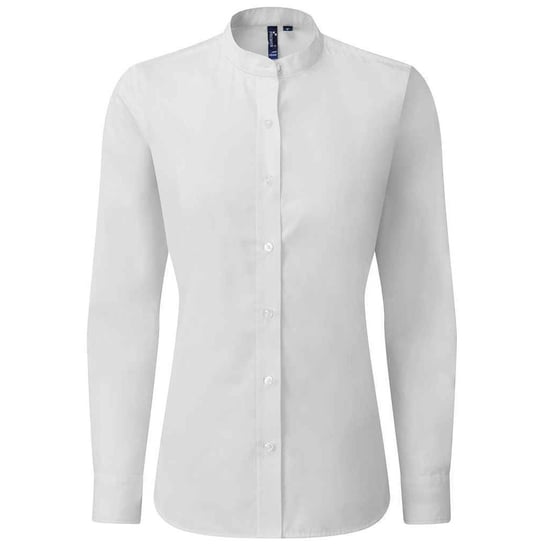 Premier - Formelles Hemd Opa-Kragen für Damen (Weiß) - Image 1