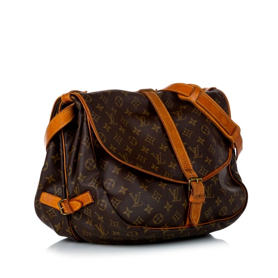 Vintage Louis Vuitton Monogram Saumur 35 Brown