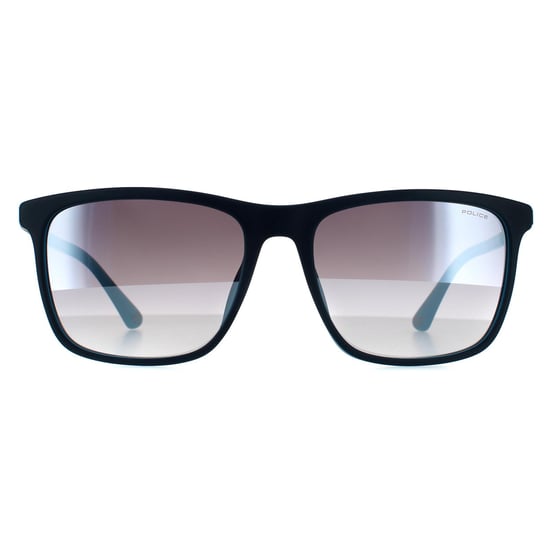 Police Square Unisex Blau Türkis Gradient Verspiegelte Sonnenbrille 90041091 - Image 1