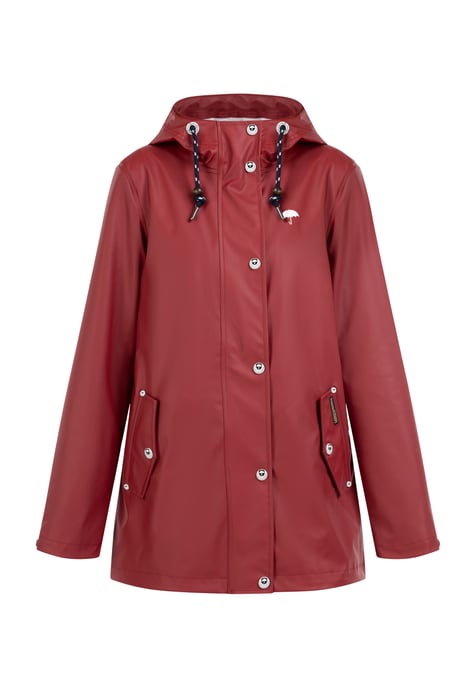 Schmuddelwedda Regenjacke Damen dunkelrot - Image 1