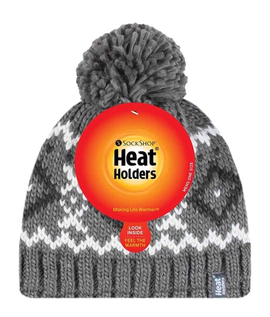 Herren Fleece gefüttert Thermal Winter Warm Beanie Bommelmütze mit Pom Pom - Image 2