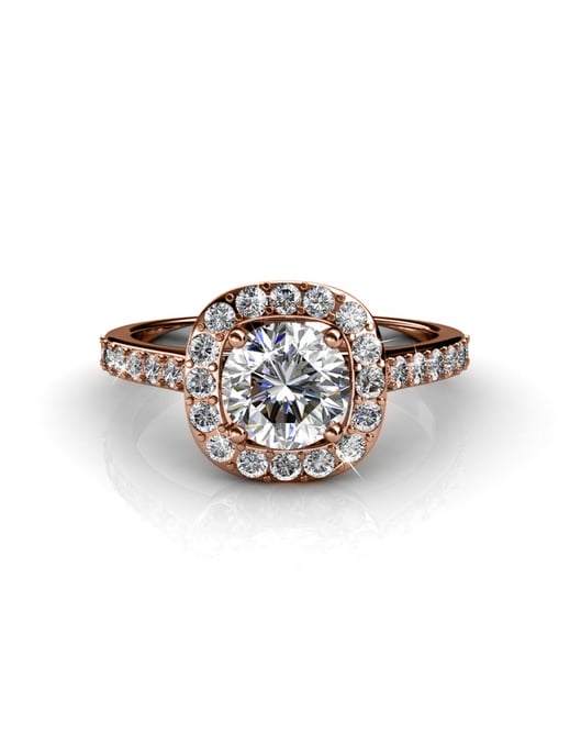 Kuscheliger Ring - Roségold und Kristall - Image 4