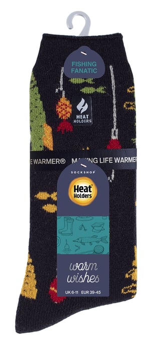 Herren Fun Hobby Socken | Heat Holders Lite | Novelty Fluffy Fleece gefüttert Thermosocken für Winter - Angeln - Image 2