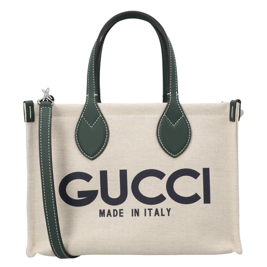 Gucci Kleine Tragetasche mit Gucci-Print Grün - Image 1
