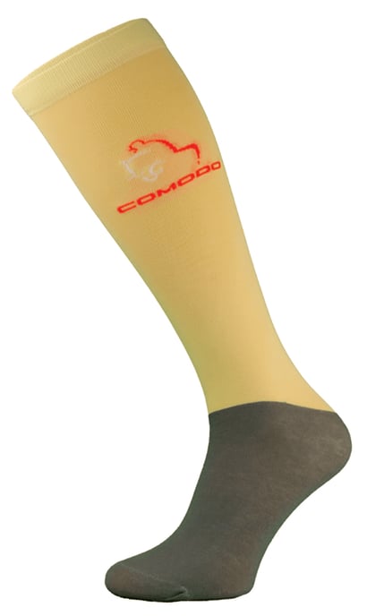 COMODO - Femme Chaussettes Equitation | Chaussettes Hautes Longues pour Eté - Jaune - Image 1