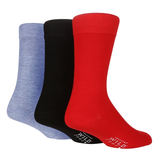 Wild Feet - 3er-Pack Herren atmungsaktiv einfarbig Bambus Socken - Image 1