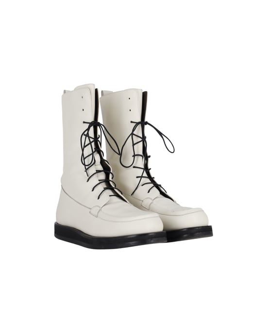 The Row Patty Schnürstiefel aus weißem Leder - Image 3
